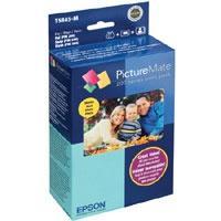 Epson Kit Cartucho y Papel PictureMate 200, 4 Colores, 100 Páginas(T5845-M)