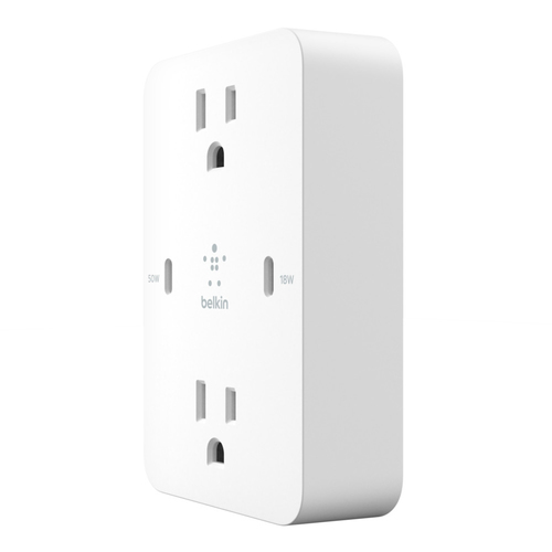CARGADOR WALL PLATE BELKIN USB-C/18W/50W BLANCO / WCZ001DQWH