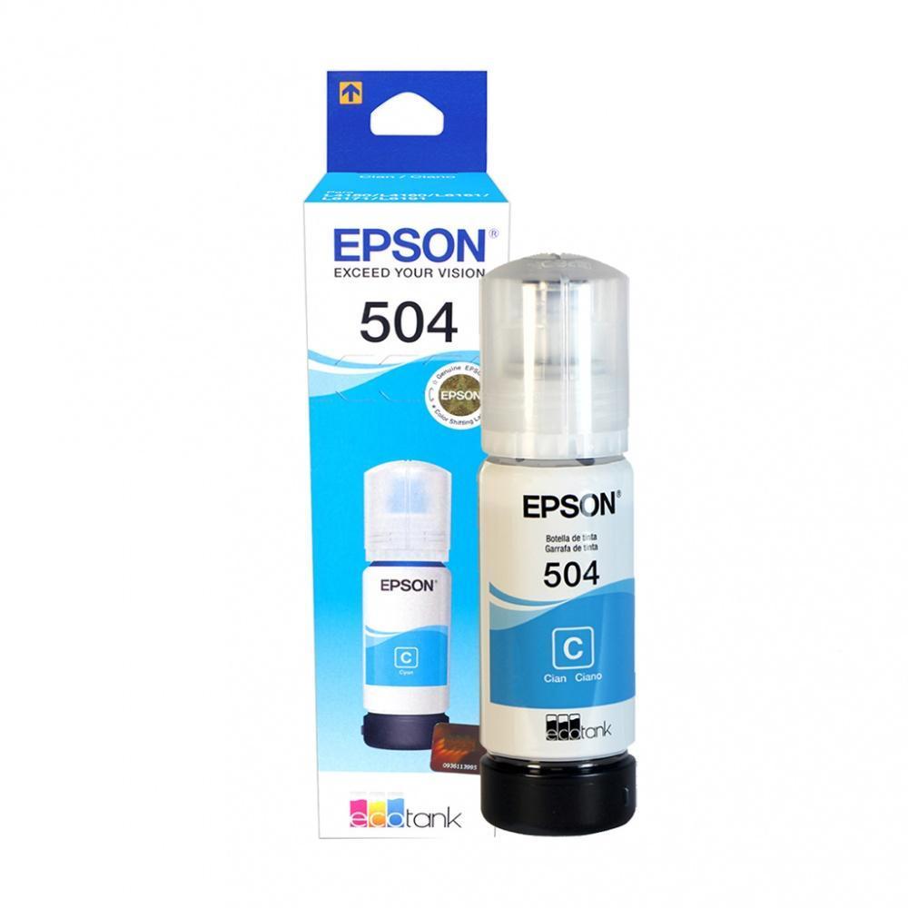 Tanque de Tinta Epson T504 Cyan, 70ml (T504220-AL)