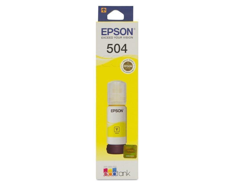 Tanque de Tinta Epson T504 Amarillo, 70ml(T504420-AL)