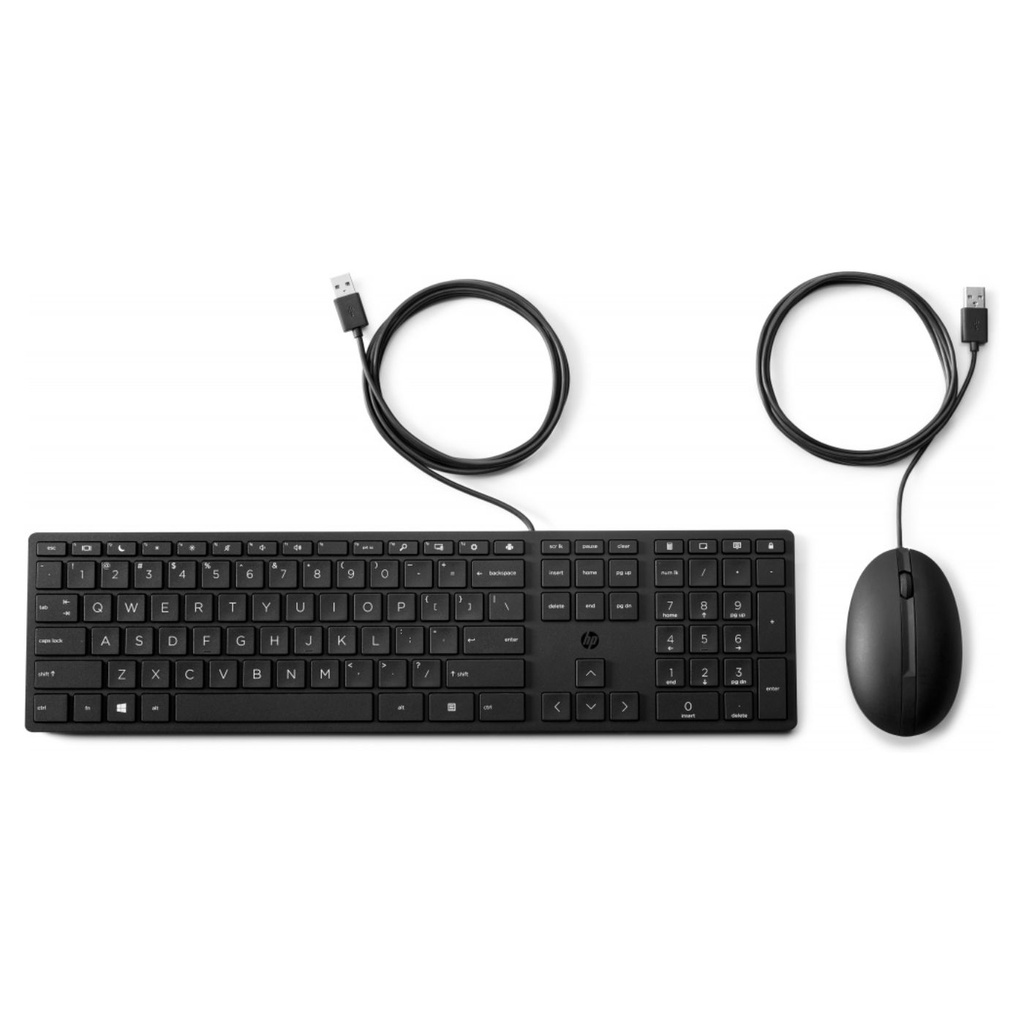 Kit HP Alámbrico de Teclado y Mouse Optico 320MK Cable USB-A