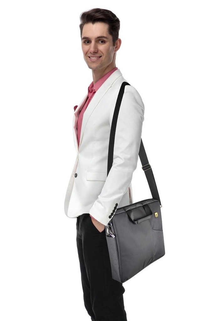 Maletín SKYPEAK para hombre o mujer para laptop u ordenador de 15,6” hasta 17” de uso diario y de of / SOFTM-117BK