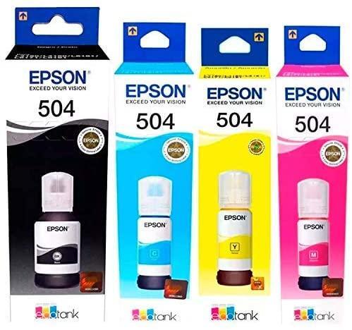 Combo de tinta Epson,T504120-AL,T504220-AL,T504320-AL,T504420-AL,(Negro+Colores Cyan,Magenta y Amari