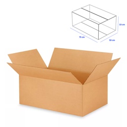 [84252] Caja para Empaque Cartón Corrugado, 75x50x33 cm, 23 ECT