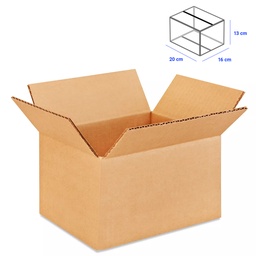 [84295] Caja para Empaque Cartón Corrugado, 20x16x13 cm, 23 ECT