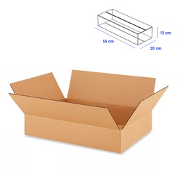 [84290] Caja para Empaque Cartón Corrugado, 55x20x12 cm, 23 ECT
