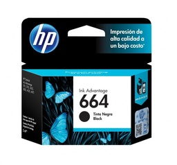 [F6V29AL] Cartucho HP 664 Negro, 120 Páginas