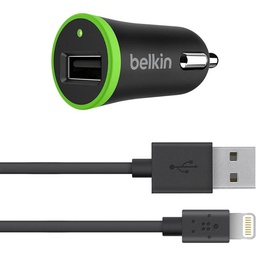 [F8J078BT04-BLK] Cargador Belkin Para Auto C/ Cable Lightning / F8J078BT04-BLK